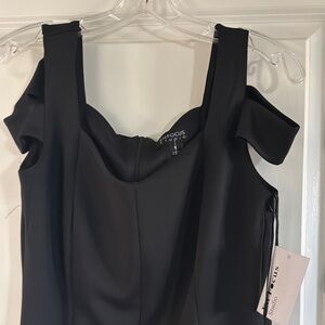 Enfocus Studio Black Sheath Dress Square Neck Sleeveless